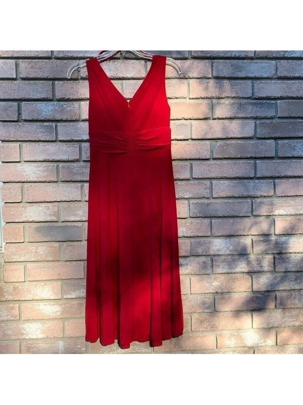 JESSICA HOWARD EVENINGS drape front rhinestone holiday evening party dress - Picture 5 of 15